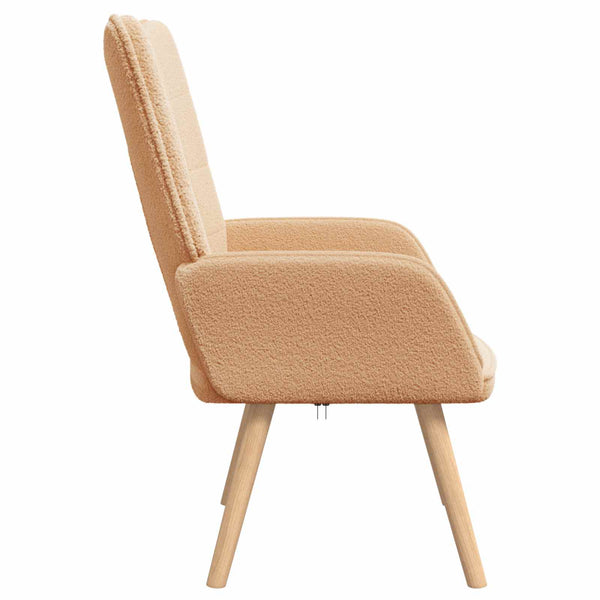 Beiger Sessel Sherpa-Stoff 62x67x95,5 cm