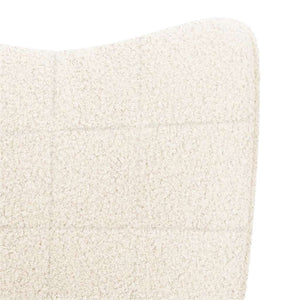Creme Sherpa Schaukelstuhl