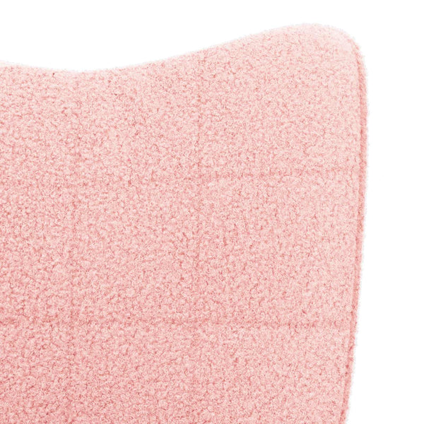 Rosa Schaukelstuhl Sherpa-Stoff