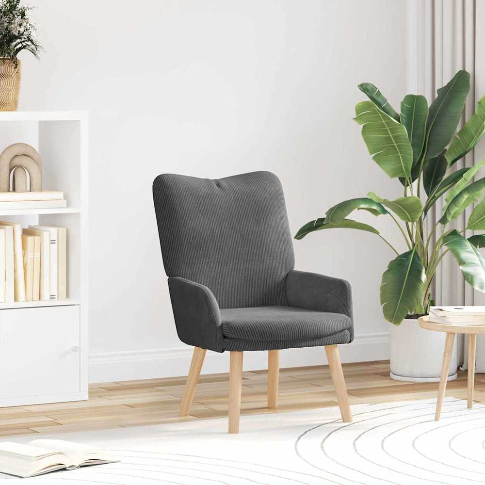 Dunkelgrauer Stoff Sessel