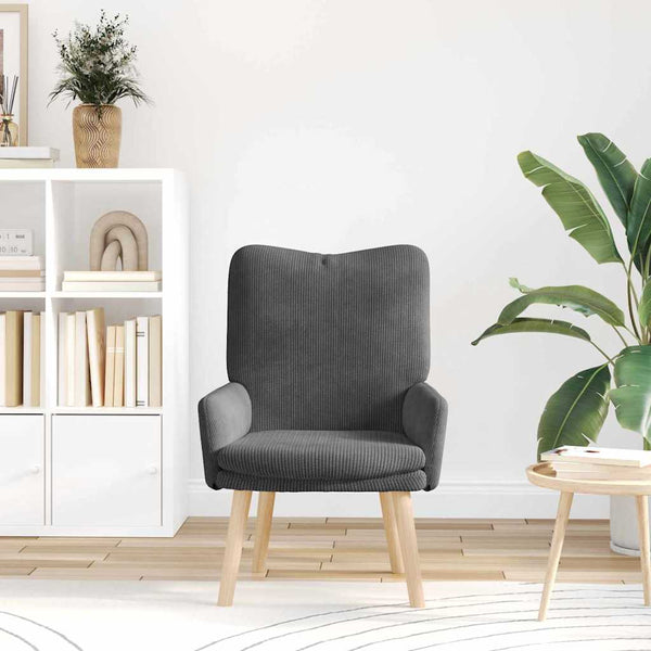 Dunkelgrauer Stoff Sessel