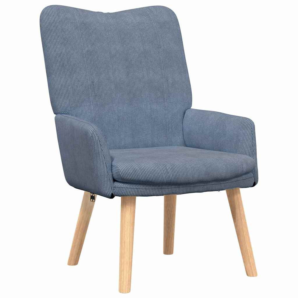Blauer Stoff Sessel, 63x67x94 cm