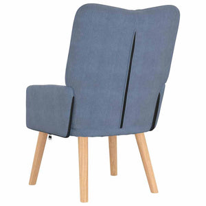Blauer Stoff Sessel, 63x67x94 cm
