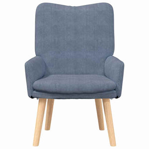 Blauer Stoff Sessel, 63x67x94 cm