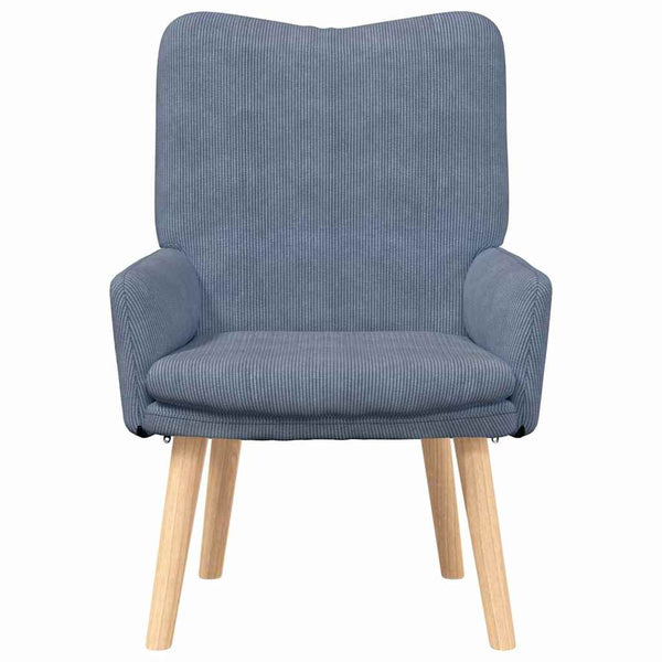 Blauer Stoff Sessel, 63x67x94 cm