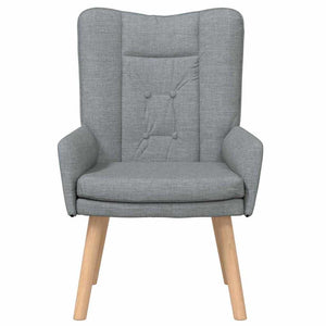 Hellgrauer Stoff Sessel