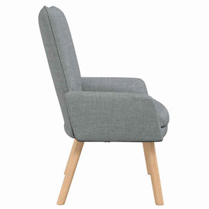 Hellgrauer Stoff Sessel