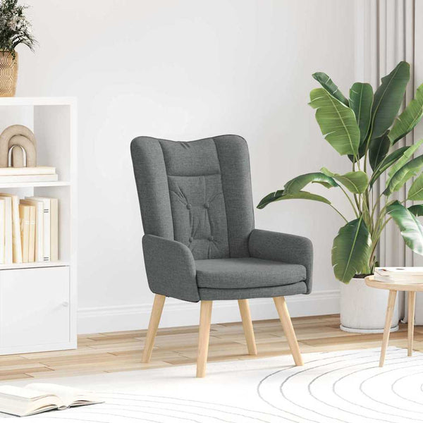 Dunkelgrauer Sessel Stoff/Sperrholz