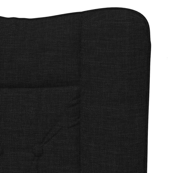 Schwarzer Sessel Stoff Sperrholz 63x67x94cm