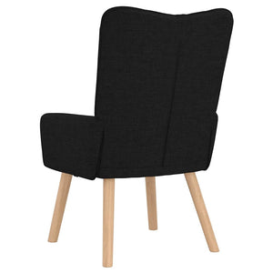 Schwarzer Sessel Stoff Sperrholz 63x67x94cm