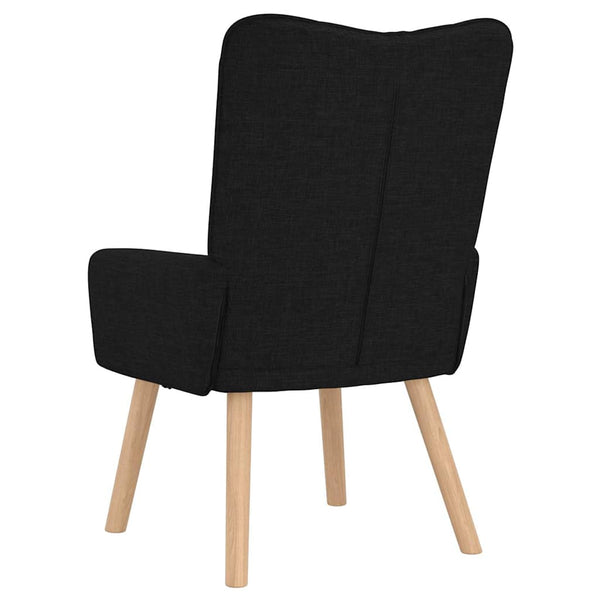 Schwarzer Sessel Stoff Sperrholz 63x67x94cm