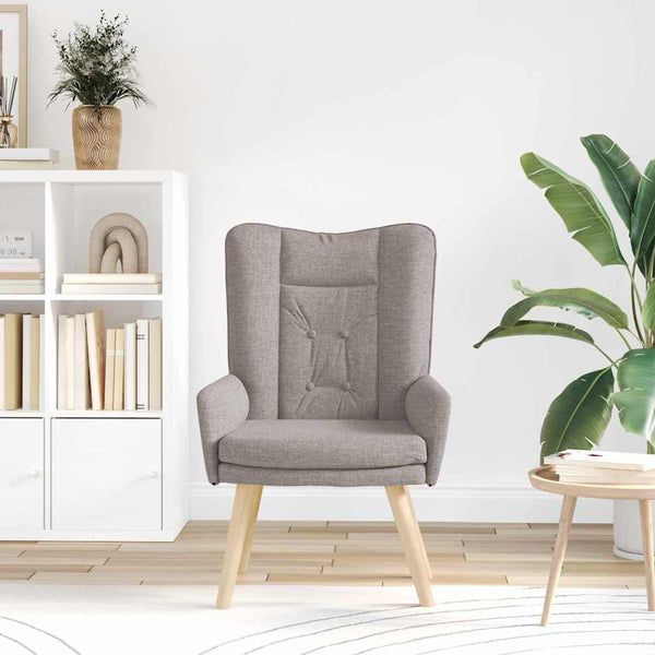 Sessel Taupe Stoff 63x67x94 cm