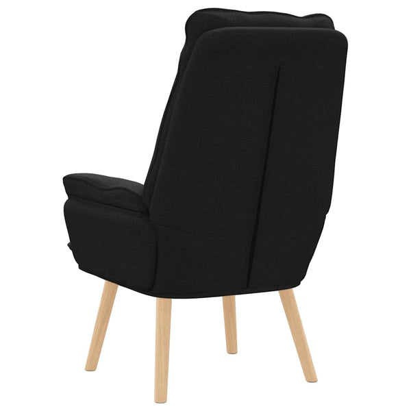 Schwarzer Sessel Stoff Sperrholz 69x74x93cm