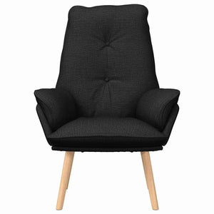 Schwarzer Sessel Stoff Sperrholz 69x74x93cm