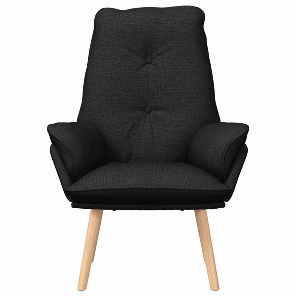 Schwarzer Sessel Stoff Sperrholz 69x74x93cm