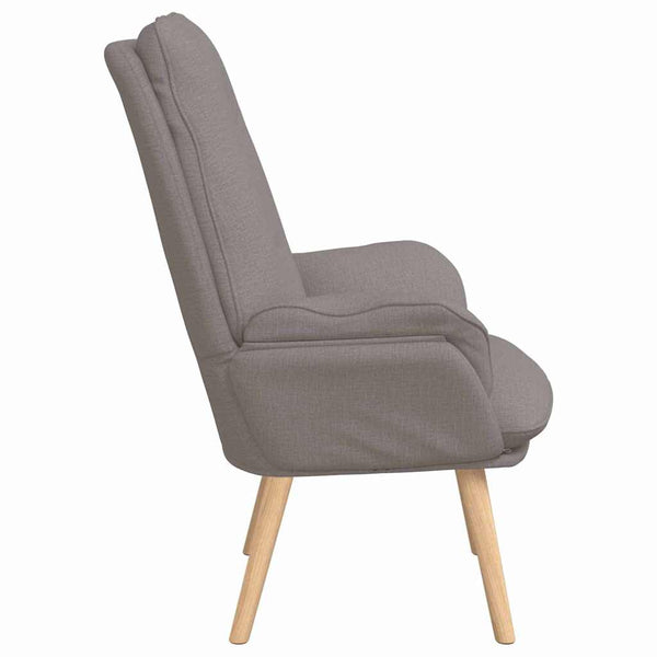 Sessel Taupe Stoff Sperrholz 69x74x93 cm
