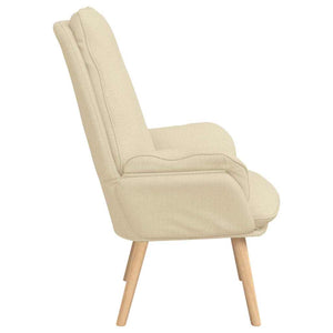 Sessel Creme Stoff 69x74x93cm