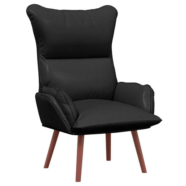 Schwarzer Kunstleder Sessel 69x74x93cm