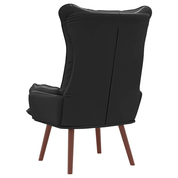 Schwarzer Kunstleder Sessel 69x74x93cm