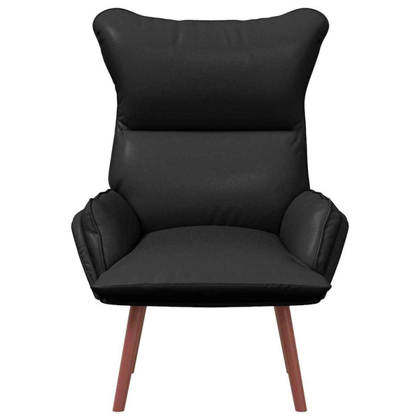Schwarzer Kunstleder Sessel 69x74x93cm