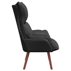 Schwarzer Kunstleder Sessel 69x74x93cm