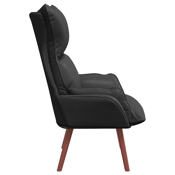 Schwarzer Kunstleder Sessel 69x74x93cm