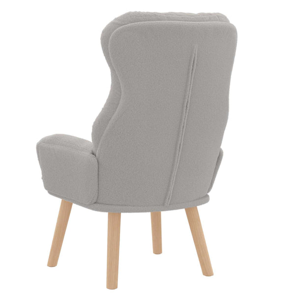 Sessel Hellgrau Sherpa-Stoff