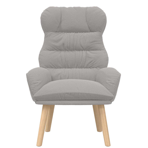 Sessel Hellgrau Sherpa-Stoff
