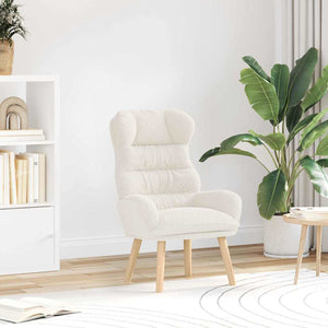 Creme Sessel Sherpa-Stoff 69x74x93cm