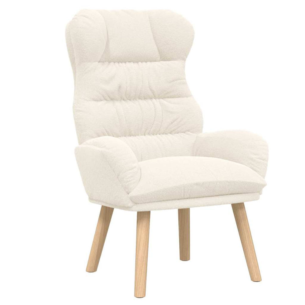 Creme Sessel Sherpa-Stoff 69x74x93cm