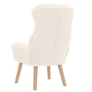 Creme Sessel Sherpa-Stoff 69x74x93cm