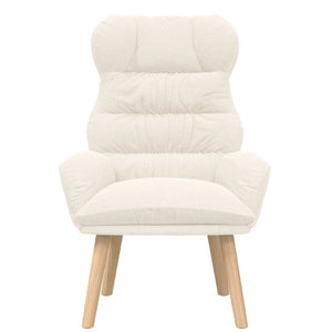 Creme Sessel Sherpa-Stoff 69x74x93cm