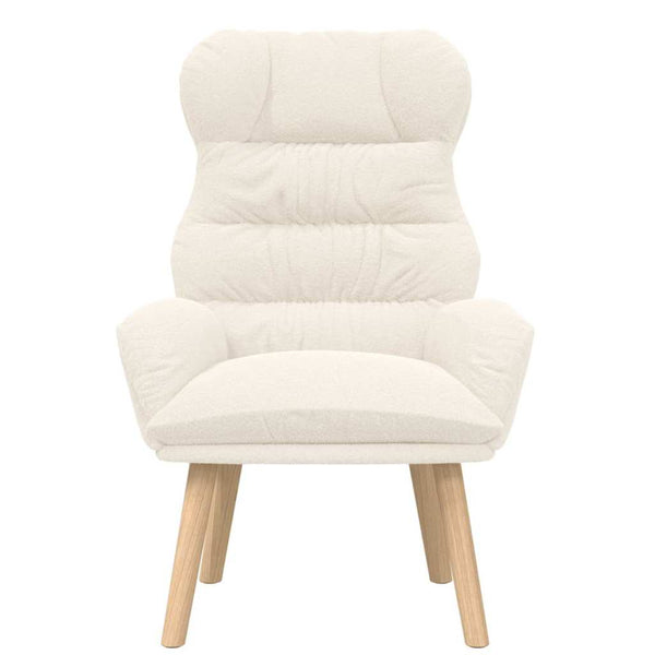 Creme Sessel Sherpa-Stoff 69x74x93cm