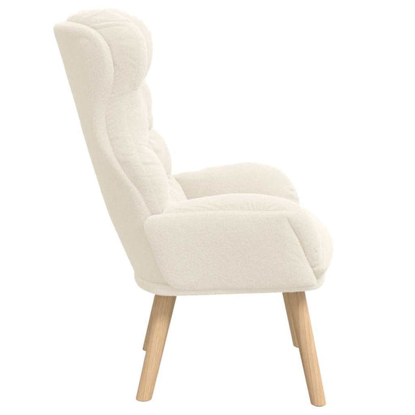 Creme Sessel Sherpa-Stoff 69x74x93cm
