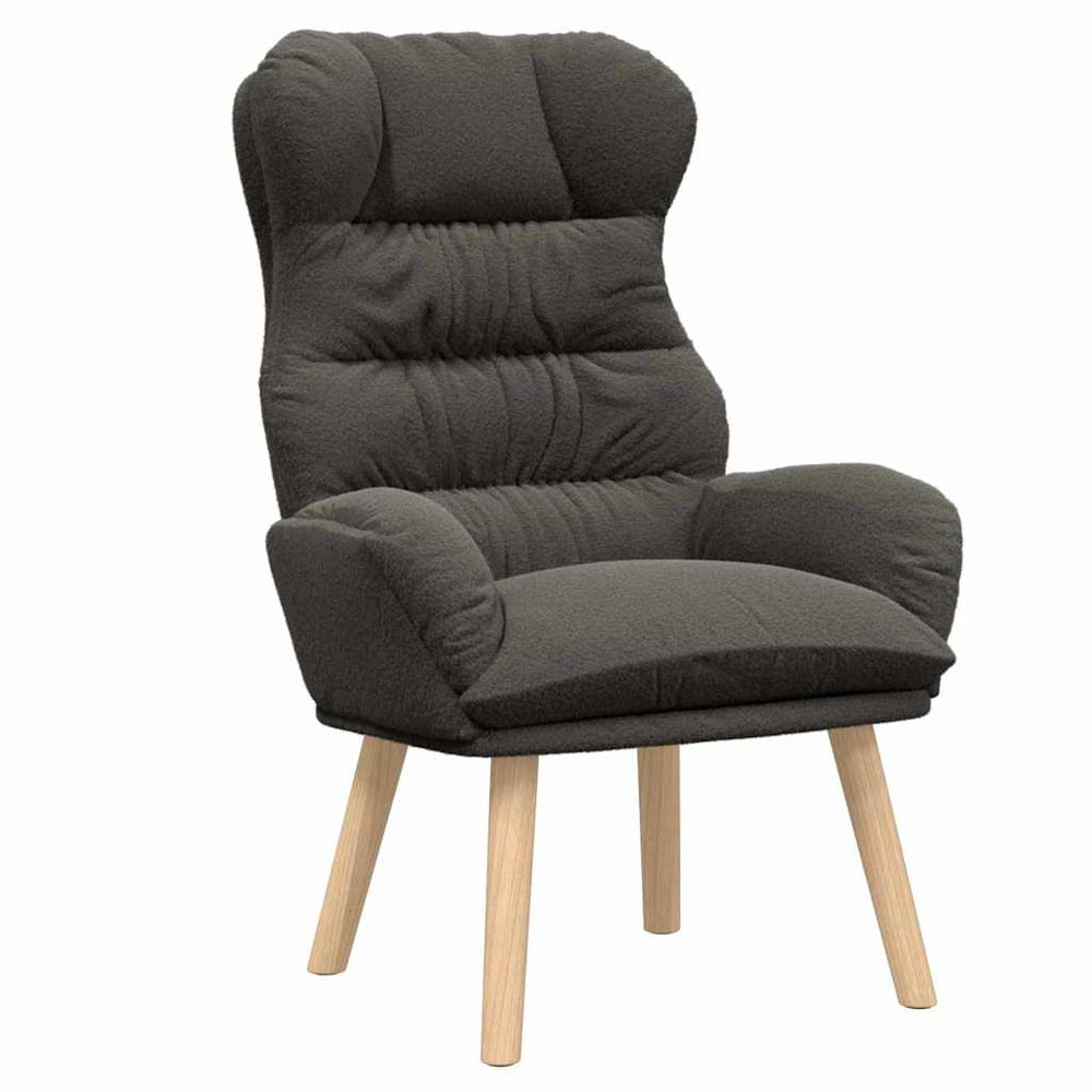 Dunkelgrauer Sessel Sherpa-Stoff