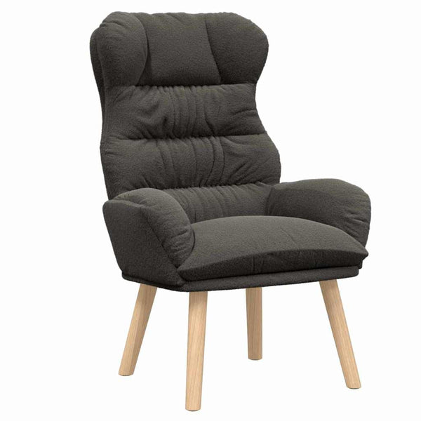 Dunkelgrauer Sessel Sherpa-Stoff