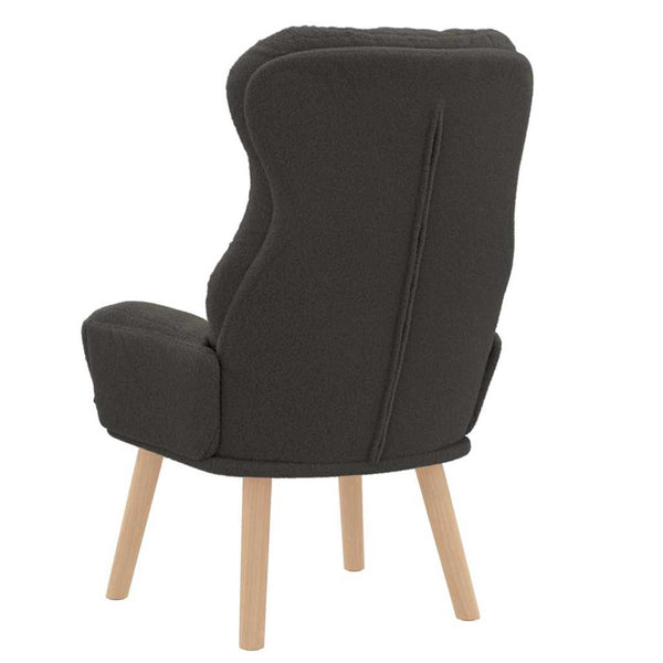 Dunkelgrauer Sessel Sherpa-Stoff