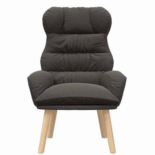 Dunkelgrauer Sessel Sherpa-Stoff