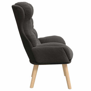 Dunkelgrauer Sessel Sherpa-Stoff