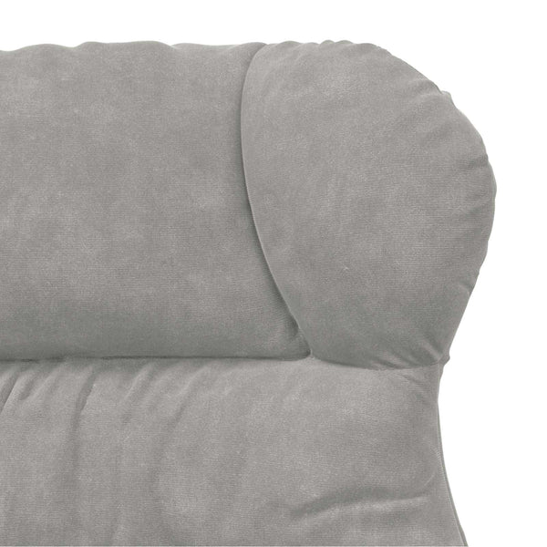 Sessel Hellgrau Samt 69x74x93cm