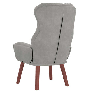 Sessel Hellgrau Samt 69x74x93cm