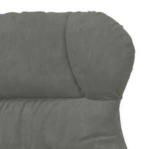 Dunkelgrauer Samt Sessel 69x74x93 cm