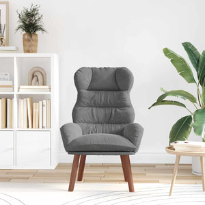 Dunkelgrauer Samt Sessel 69x74x93 cm