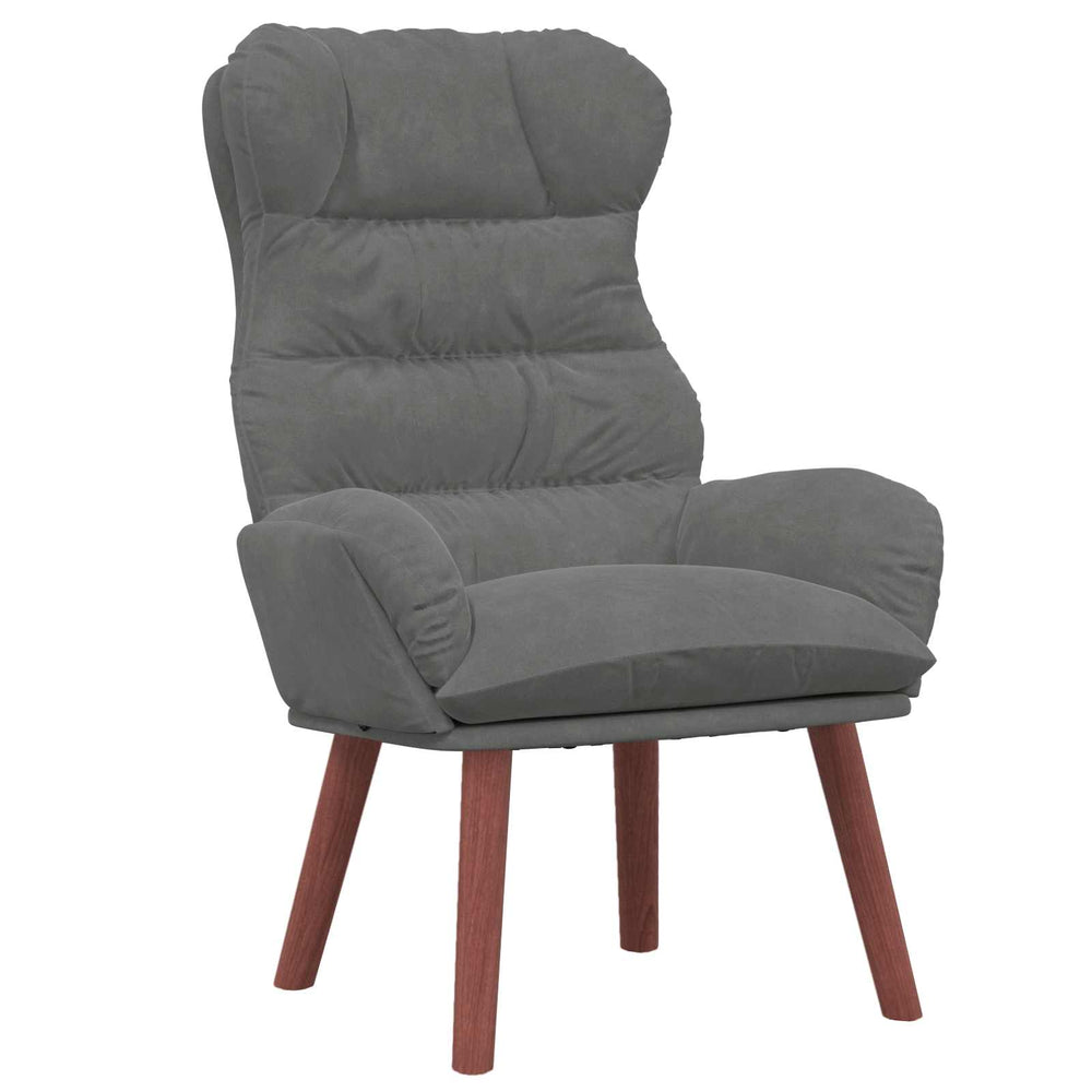 Dunkelgrauer Samt Sessel 69x74x93 cm
