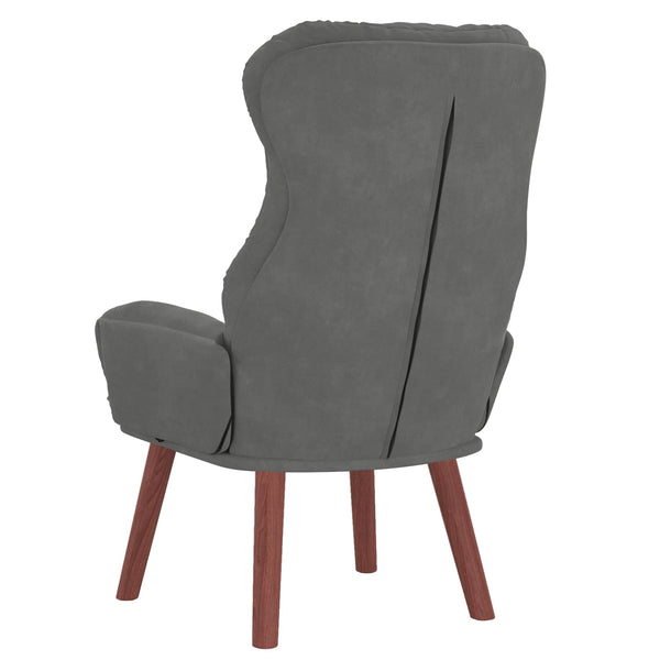 Dunkelgrauer Samt Sessel 69x74x93 cm