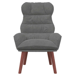 Dunkelgrauer Samt Sessel 69x74x93 cm