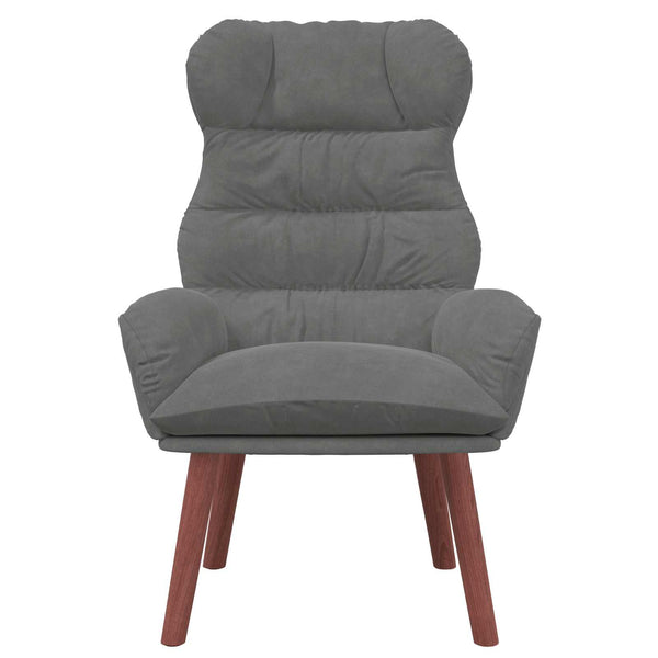 Dunkelgrauer Samt Sessel 69x74x93 cm