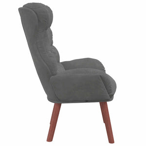 Dunkelgrauer Samt Sessel 69x74x93 cm