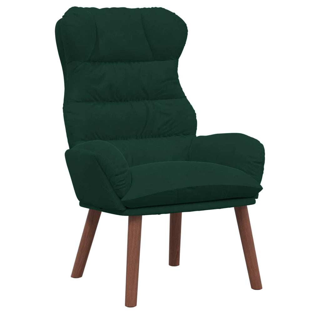 Dunkelgrüner Samt Sessel 69x74x93cm