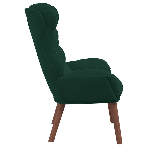 Dunkelgrüner Samt Sessel 69x74x93cm